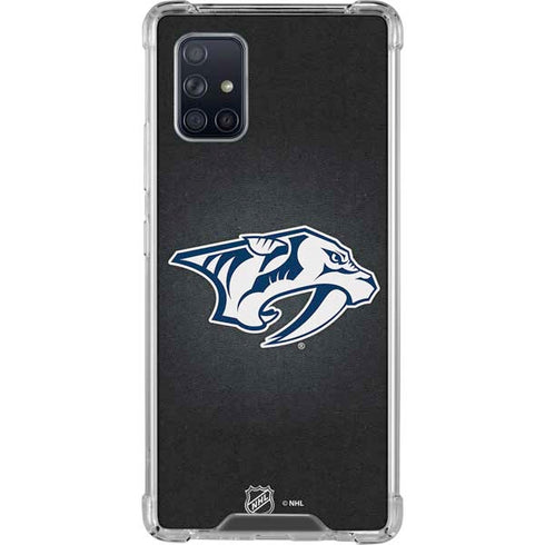 NHL Nashville Predators Black Background Galaxy A71 5G Clear Case