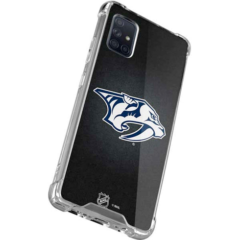 NHL Nashville Predators Black Background Galaxy A71 5G Clear Case