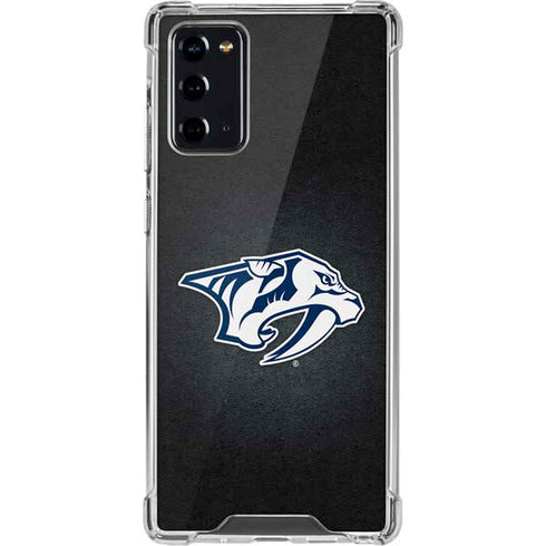 NHL Nashville Predators Black Background Galaxy Note20 5G Clear Case