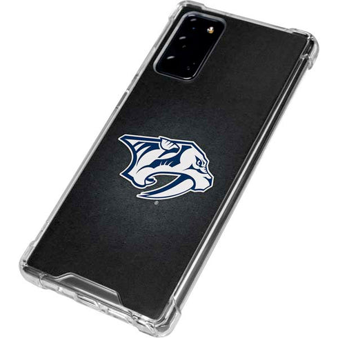 NHL Nashville Predators Black Background Galaxy Note20 5G Clear Case