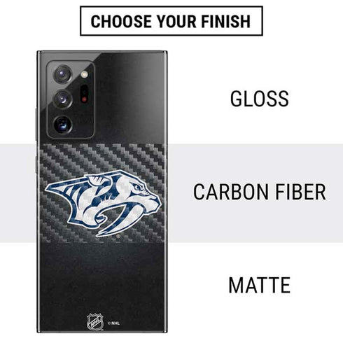 NHL Nashville Predators Black Background Galaxy Note20 Ultra 5G Skin
