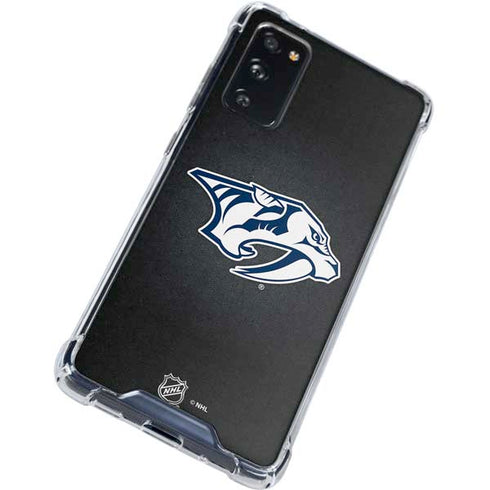 NHL Nashville Predators Black Background Galaxy S20 FE Clear Case