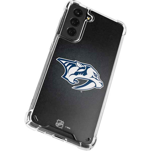 NHL Nashville Predators Black Background Galaxy S21 Plus 5G Clear Case