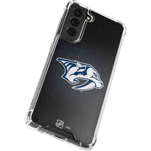 NHL Nashville Predators Black Background Galaxy S22 Plus Clear Case