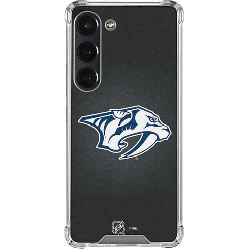 NHL Nashville Predators Black Background Galaxy S23 Clear Case