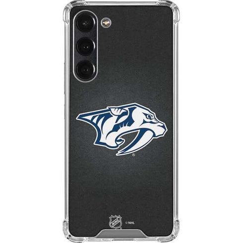 NHL Nashville Predators Black Background Galaxy S23 Plus Clear Case