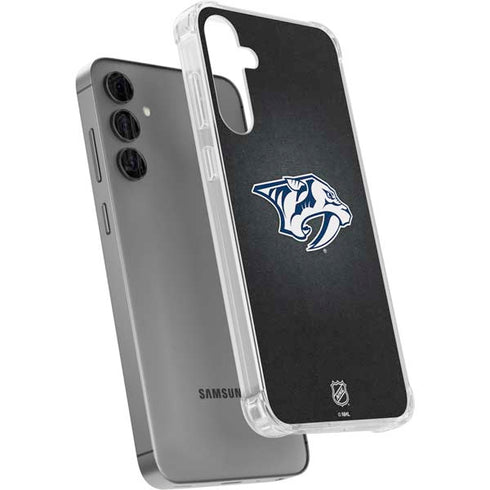 NHL Nashville Predators Black Background Galaxy S24 Plus Clear Case