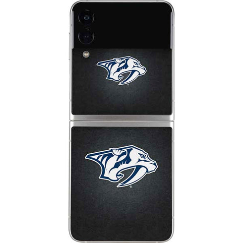 NHL Nashville Predators Black Background Galaxy Z Flip3 5G Skin
