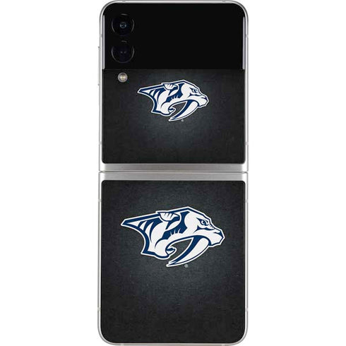 NHL Nashville Predators Black Background Galaxy Z Flip4 5G Skin
