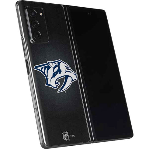 NHL Nashville Predators Black Background Galaxy Z Fold2 5G Skin