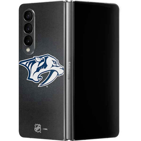 NHL Nashville Predators Black Background Galaxy Z Fold4 5G Skin