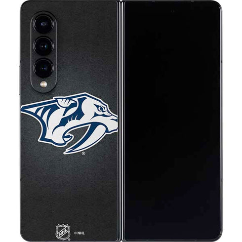 NHL Nashville Predators Black Background Galaxy Z Fold4 5G Skin
