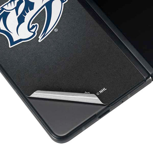 NHL Nashville Predators Black Background Galaxy Z Fold4 5G Skin