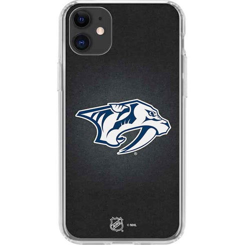 NHL Nashville Predators Black Background iPhone 11 Clear Case