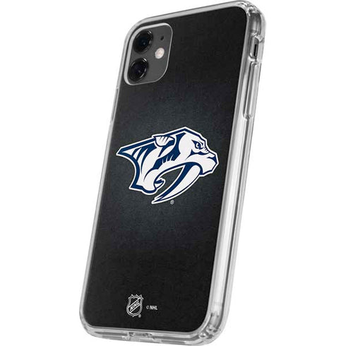 NHL Nashville Predators Black Background iPhone 11 Clear Case