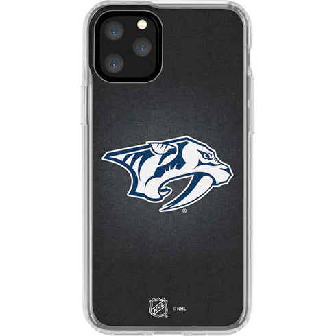 NHL Nashville Predators Black Background iPhone 11 Pro Clear Case