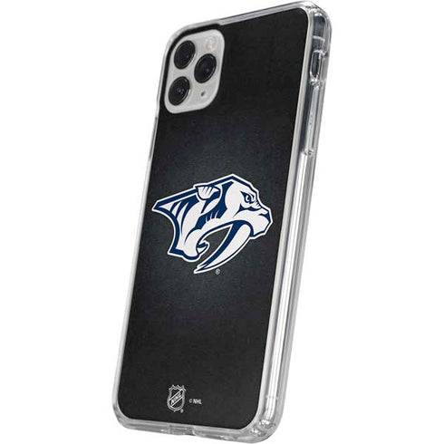 NHL Nashville Predators Black Background iPhone 11 Pro Clear Case