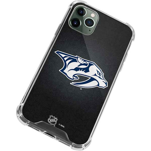 NHL Nashville Predators Black Background iPhone 11 Pro Max Clear Case