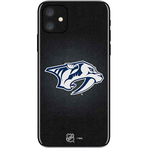 NHL Nashville Predators Black Background iPhone 11 Skin