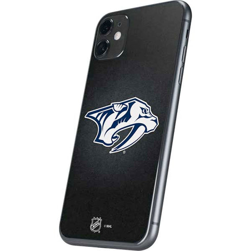 NHL Nashville Predators Black Background iPhone 11 Skin