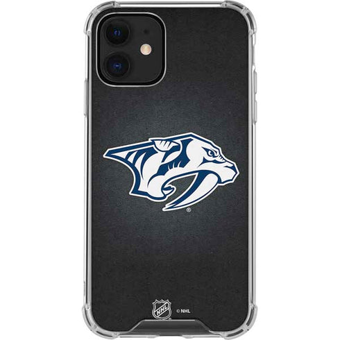 NHL Nashville Predators Black Background iPhone 12 Mini Clear Case