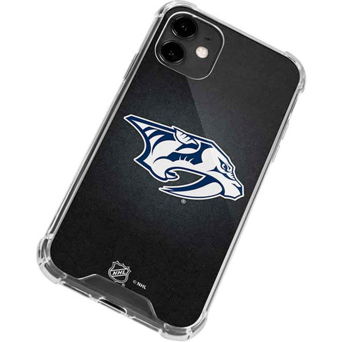 NHL Nashville Predators Black Background iPhone 12 Mini Clear Case