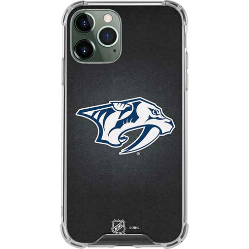 NHL Nashville Predators Black Background iPhone 12 Pro Max Clear Case