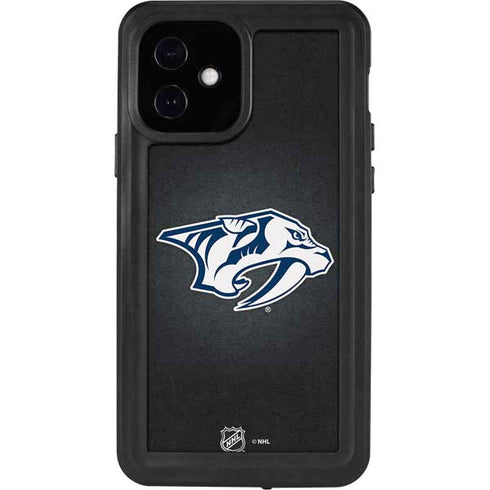 NHL Nashville Predators Black Background iPhone 12 Waterproof Case