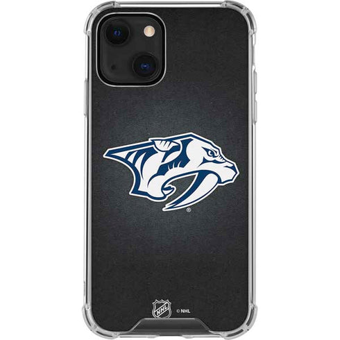 NHL Nashville Predators Black Background iPhone 13 Clear Case