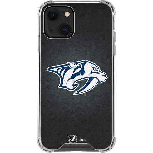 NHL Nashville Predators Black Background iPhone 13 Mini Clear Case
