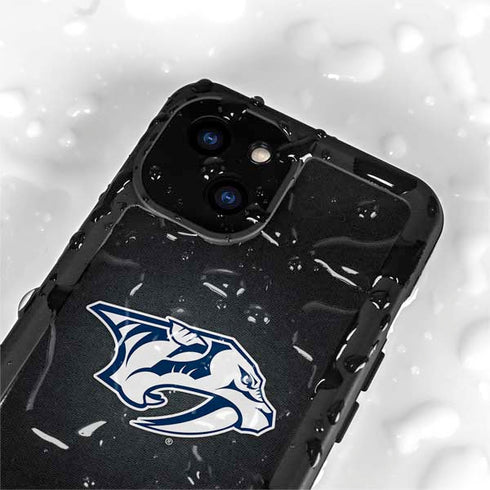 NHL Nashville Predators Black Background iPhone 13 Mini Waterproof Case
