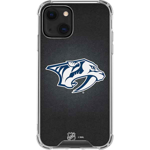 NHL Nashville Predators Black Background iPhone 14 Plus Clear Case