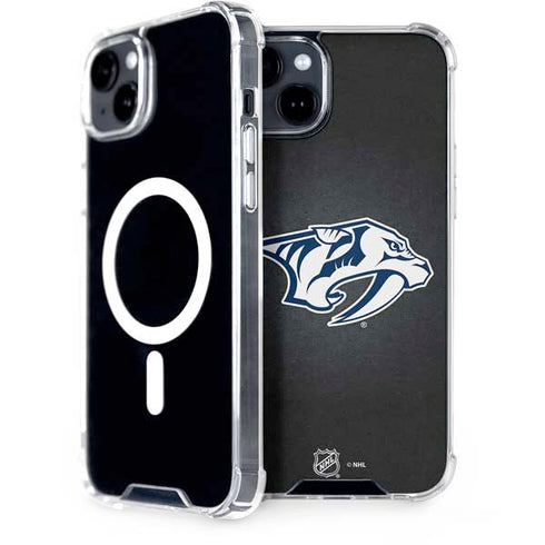 NHL Nashville Predators Black Background iPhone 15 Plus MagSafe Case