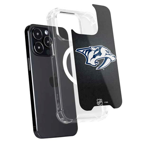 NHL Nashville Predators Black Background iPhone 15 Pro Max MagSafe Case