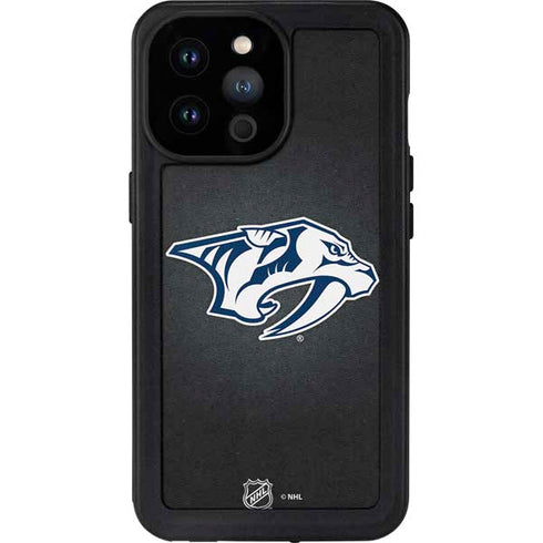 NHL Nashville Predators Black Background iPhone 14 Pro Max Waterproof Case