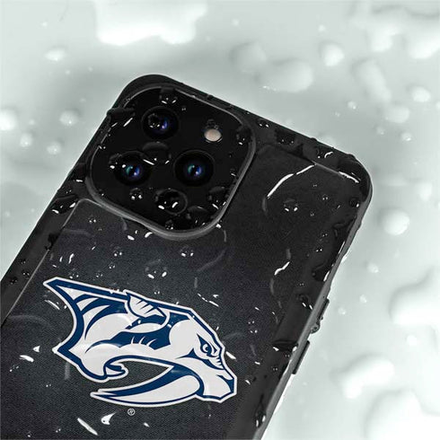 NHL Nashville Predators Black Background iPhone 14 Pro Max Waterproof Case