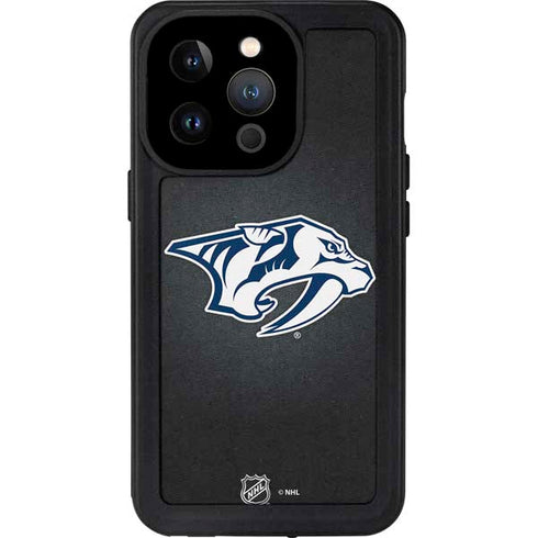 NHL Nashville Predators Black Background iPhone 14 Pro Waterproof Case