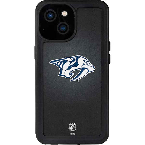 NHL Nashville Predators Black Background iPhone 15 Waterproof Case
