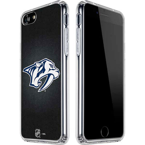 NHL Nashville Predators Black Background iPhone SE (2nd & 3rd Gen) Clear Case