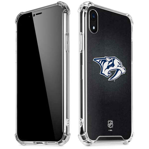 NHL Nashville Predators Black Background iPhone XR Clear Case