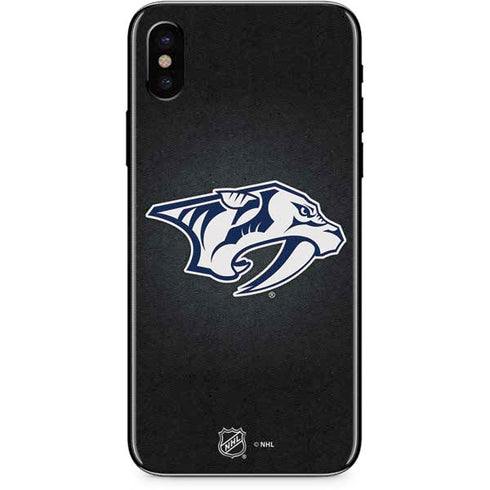 NHL Nashville Predators Black Background iPhone XS Skin