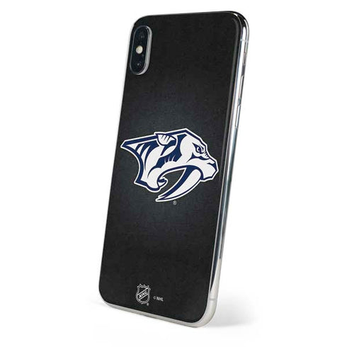 NHL Nashville Predators Black Background iPhone XS Skin