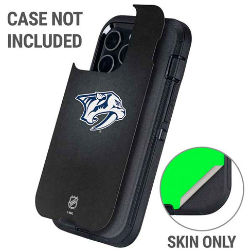 NHL Nashville Predators Black Background Otterbox Defender iPhone Skin