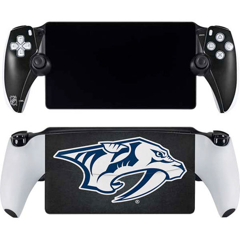 NHL Nashville Predators Black Background PlayStation Portal Remote Player Skin