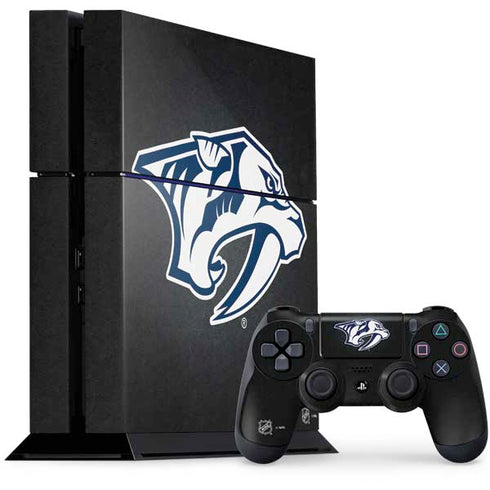 NHL Nashville Predators Black Background PS4 Console and Controller Bundle Skin
