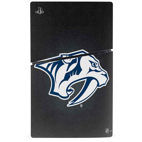 NHL Nashville Predators Black Background PS5 Slim Disk Bundle Skin