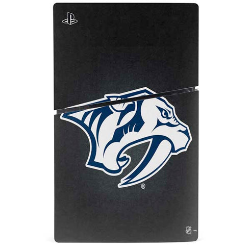 NHL Nashville Predators Black Background PS5 Slim Digital Edition Console Skin