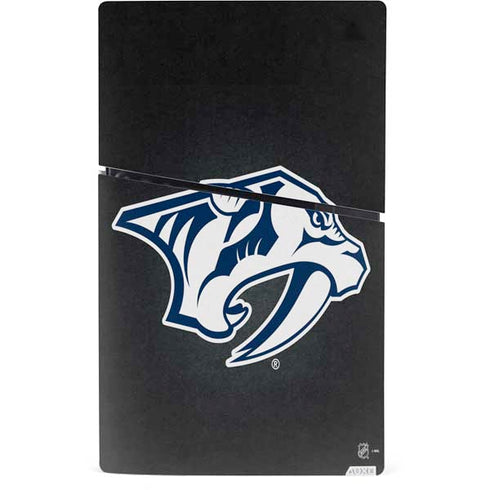 NHL Nashville Predators Black Background PS5 Slim Digital Edition Console Skin