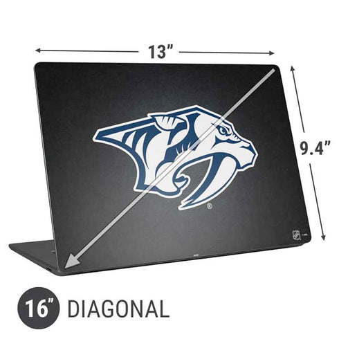 NHL Nashville Predators Black Background Universal Laptop 16in (13 x 9.4in) Skin