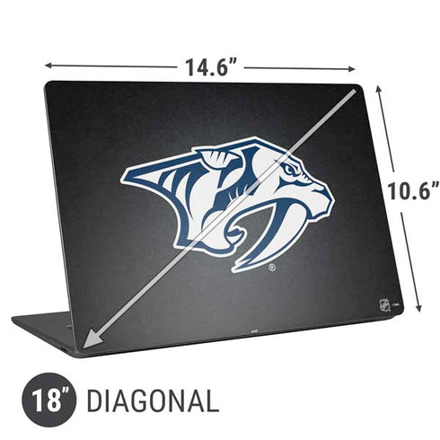 NHL Nashville Predators Black Background Universal Laptop 18in (14.6 x 10.6in) Skin
